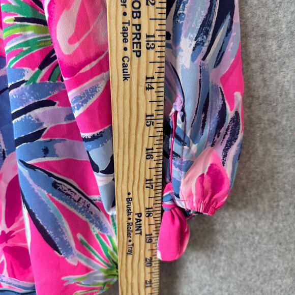 NWT Lilly Pulitzer Top Womens Off Shoulder Cockatoo Pink Maryellen Vacation - Picture 10 of 12